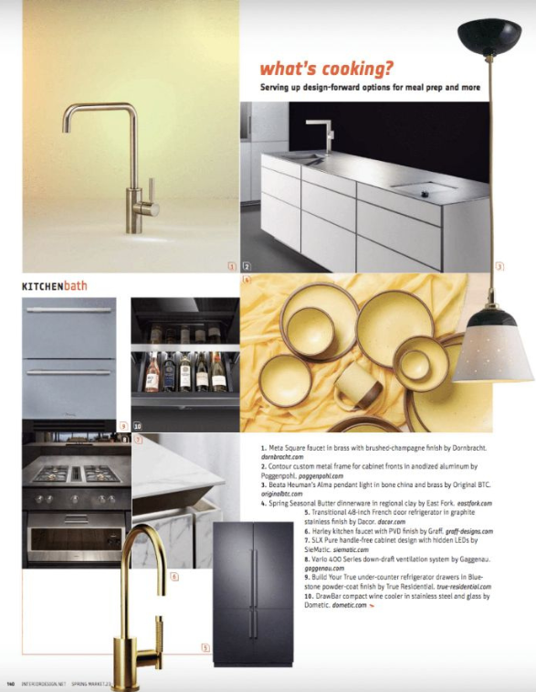 GRAFF Harley Faucet in Interior Design Magazine Spring Market 2023