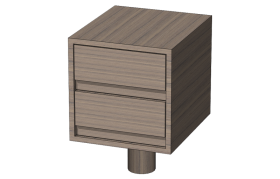 Chest of drawers in solid wood 