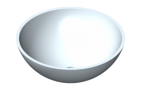 ARUS-Round washbasin in Sleek-Stone®