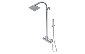 Wall mounted square thermostatic shower column