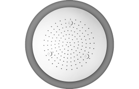 Round ceiling-mounted showerhead with LED and rain functions - Ø600mm