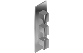 Concealed thermostatic + 2 cut-off valves - Exposed Parts