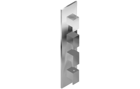 Concealed thermostatic + 3 cut-off valves - exposed parts