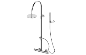 Wall mounted thermostatic shower column