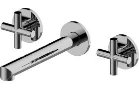 Wall-mounted basin mixer with 19cm spout (Trim)