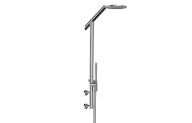 Wall-mounted shower system with handshower and showerhead