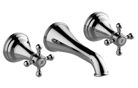 Wall-mounted basin mixer with 17cm spout - Trim only