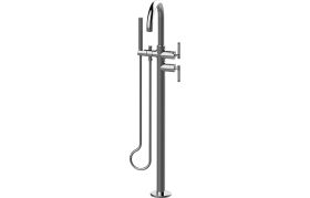 Floor-mounted bathtub mixer (Trim)