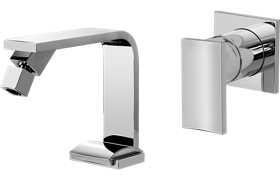 Bidet mixer with wall concealed mixer (Trim only)