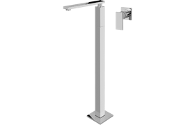 Floor-mounted washbasin spout with wall-mounted mixer (Trim only)