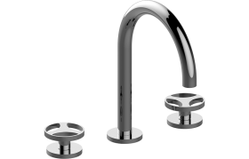 Three-hole washbasin mixer