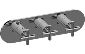 M-Series Valve horizontal Trim with Three Handles - Trim only