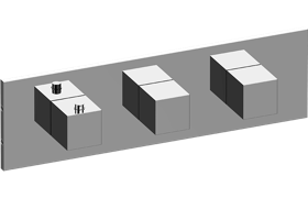 M-Series Valve horizontal Trim with Three Handles - Trim only