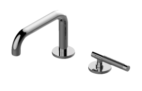 Two-hole progressive basin mixer