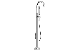 Floor-mounted bathtub mixer