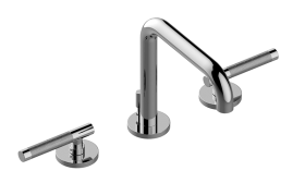 Three-hole washbasin mixer