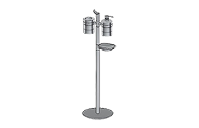 Free standing holder for Tumbler, Soap Dispenser, Soap Dish